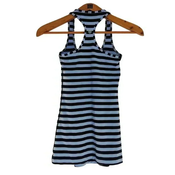 Lululemon Blue Striped Racerback Tank Workout Athleisure Yoga Workout Size 4 - Picture 3 of 4